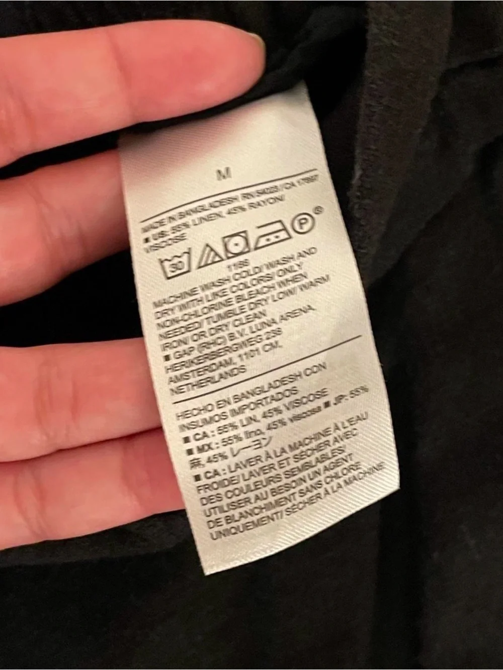 Banana Republic Black Wide-Leg Cropped Linen-Blend Pants